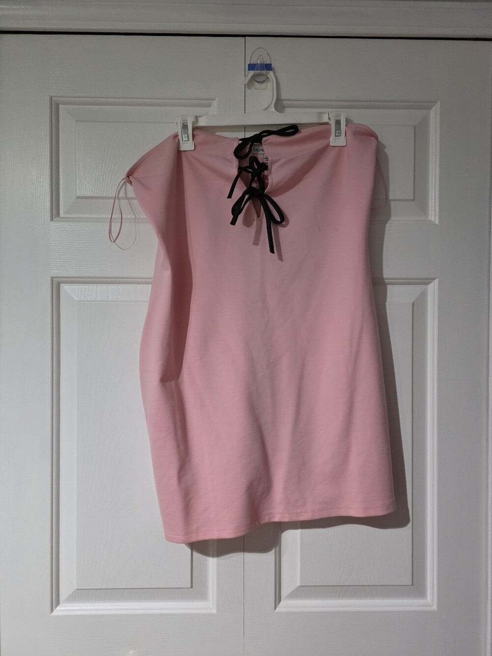 Fashion Nova Brielle Bow Pink Strapless Mini Dress - Picture 6 of 7